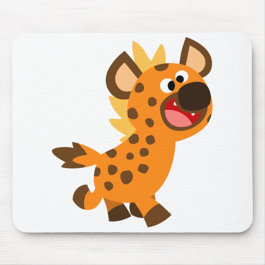 Cute Little Cartoon Hyena Mousepad Muismat (Voorkant)