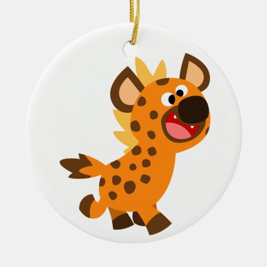 Cute Little Cartoon Hyena Ornament (Voorkant)