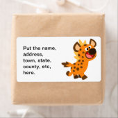 Cute Little Cartoon Hyena Shipping Label (Insitu)