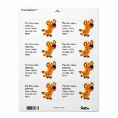 Cute Little Cartoon Hyena Shipping Label (Full Sheet)