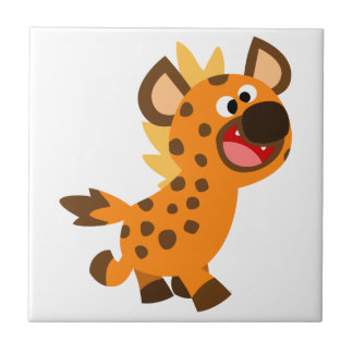 Cute Little Cartoon Hyena Tegel Tegeltje