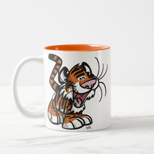 Cute Little Cartoon Tiger Mok (Links)