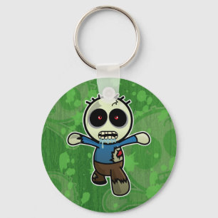 Cute Little Cartoon Zombie Sleutelhanger