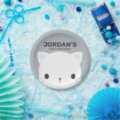 Cute Little Cat Birthday Papieren Bordje (Feest)