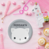Cute Little Cat Birthday Papieren Bordje (Feest)