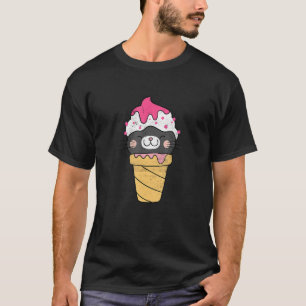 Cute Little Cats Ice Cream Cone Scoops Kittens Gel T-shirt