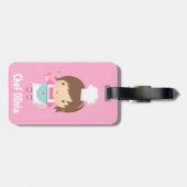 Cute Little Chef Baker Girl Bagagelabel (Achterkant horizontaal)