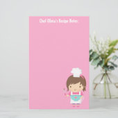 Cute Little Chef Baker Girl Recipe (Staand voorkant)