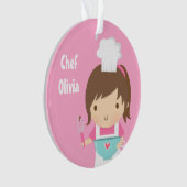 Cute Little Chef Baker Girls Room Decor Ornament (voorkant)