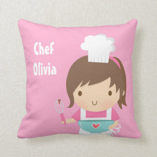 Cute Little Chef Bakster Meisjes Kamer Decor Kussen
