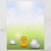 Cute Little Chick - Kinder Letterhead Stationery (Voorkant)