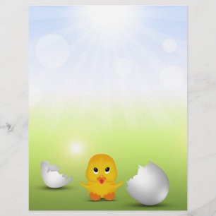 Cute Little Chick - Kinder Letterhead Stationery