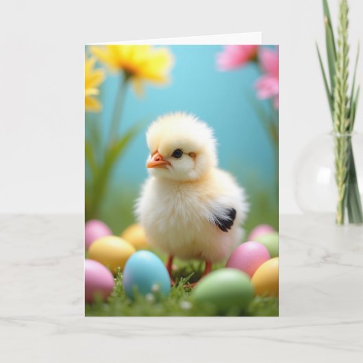 Cute Little Chick Lentekaart Kaart (Voorkant)