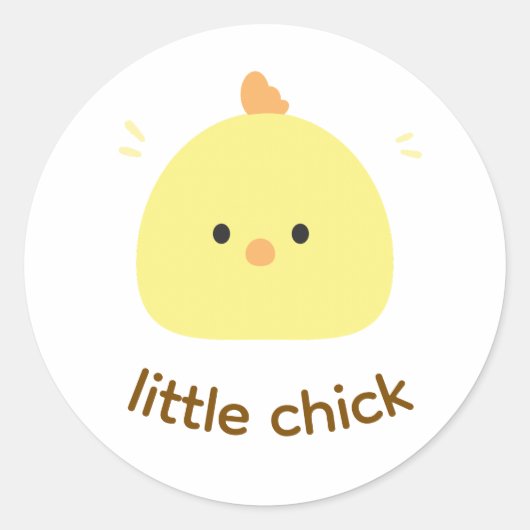 Cute Little Chick Sticker (Voorkant)