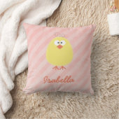 Cute Little Chickie Personalized Baby Name Pillow Kussen (Deken)