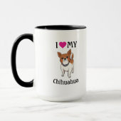 Cute Little Chihuahua Personalized Mug Mok (Links)
