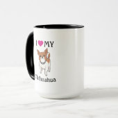 Cute Little Chihuahua Personalized Mug Mok (Voorkant links)