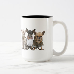 Cute little Chihuahuas Tweekleurige Koffiemok