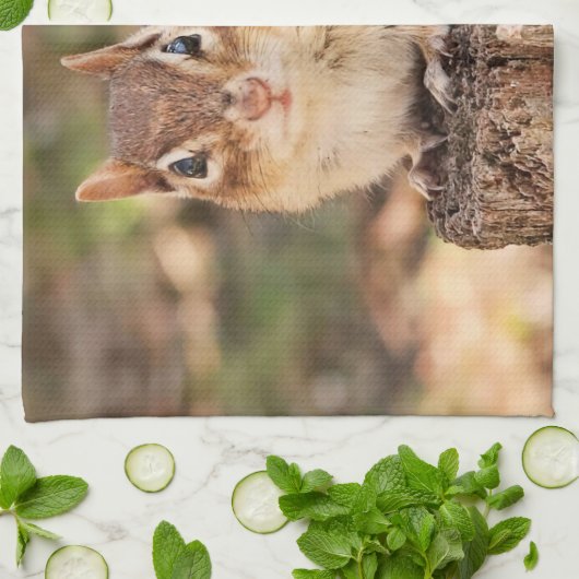 Cute Little Chipmunk Theedoek (Gevouwen)