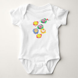 Cute Little Chirpers Cartoon Kuikens Baby Bodysuit