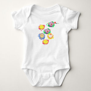 Cute Little Chirpers Cartoon Kuikens Baby Bodysuit