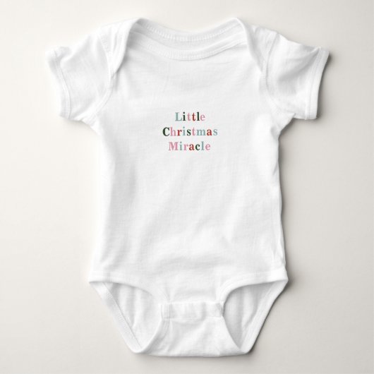 Cute Little Christmas Miracle Quote Romper (Voorkant)