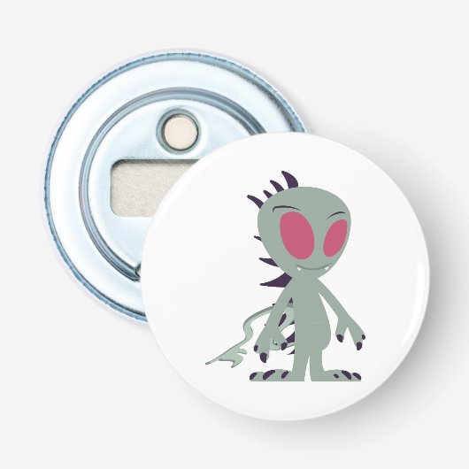Cute little Chupacabra Button Flesopener (Voorkant)