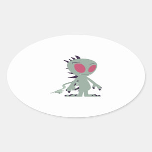 Cute little Chupacabra Ovale Sticker
