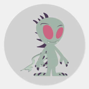 Cute little Chupacabra Ronde Sticker