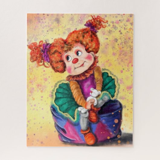 Cute Little Clown Girl - Happy Circus - Tekening Legpuzzel (Verticaal)