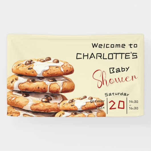 Cute Little Cookie Baby Shower Banner (Horizontaal)