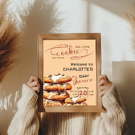 Cute Little Cookie Baby Shower Welcome Poster