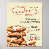 Cute Little Cookie Baby Shower Welcome Poster (Voorkant)