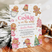 Cute Little Cookie Winter Christmas Baby Shower Kaart