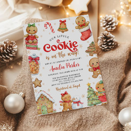 Cute Little Cookie Winter Christmas Baby Shower Kaart