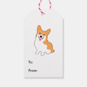 Cute Little Corgi Cadeaulabel (Achterkant)