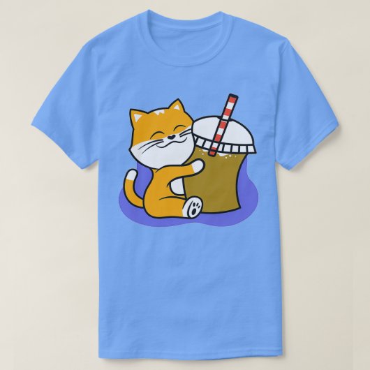 Cute Little Corgi Loves Boba Tea T-shirt (Design voorkant)