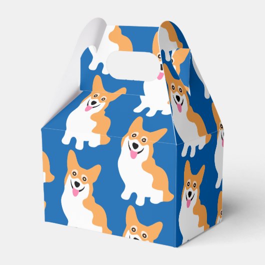 Cute Little Corgi Pattern Bedankdoosjes (Voorkant Zijde)