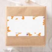 Cute Little Corgi Pattern Etiket (Insitu)
