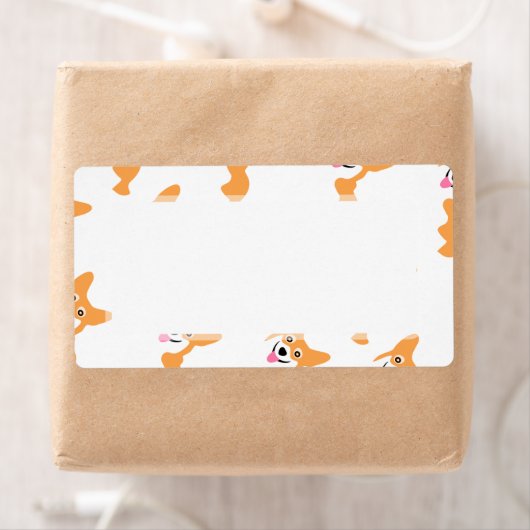 Cute Little Corgi Pattern Etiket (Insitu)