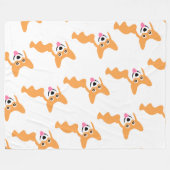 Cute Little Corgi Pattern Fleece Deken (Voorkant (Horizontaal))