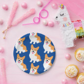 Cute Little Corgi Pattern Papieren Bordje (Feest)