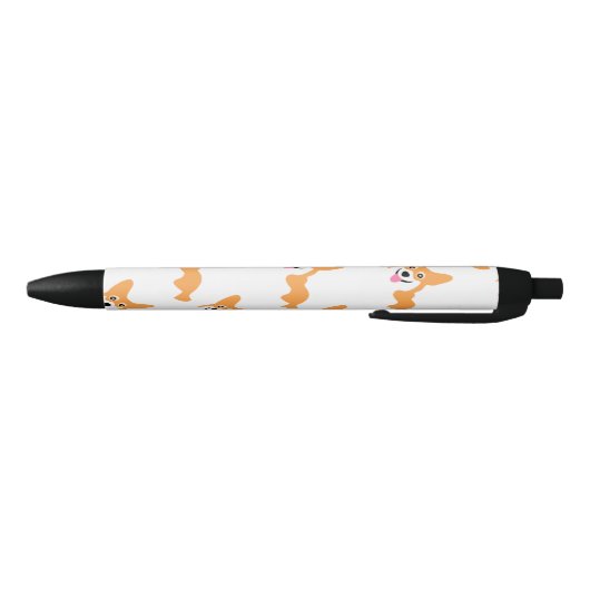 Cute Little Corgi Pattern Zwarte Inkt Pen (Bodem)
