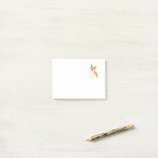 Cute Little Corgi Post-it® Notes (Op bureau)