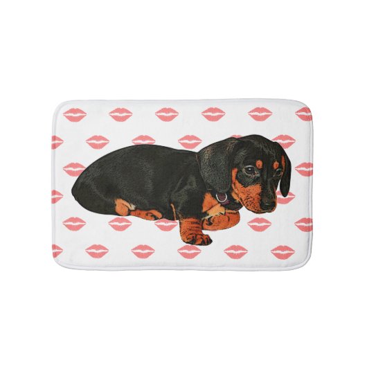 Cute Little Dachshund Design Bath Mat (Voorkant)