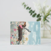 Cute little Dachshund Feestdagenkaart (Staand voorkant)