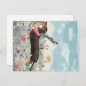 Cute little Dachshund Feestdagenkaart (Voorkant / Achterkant)