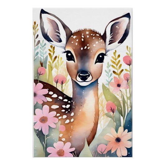 Cute Little Deer Poster (Voorkant)