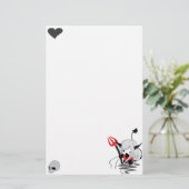 Cute Little Devil Girl Briefpapier (Staand voorkant)