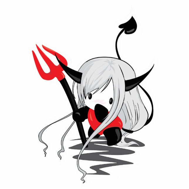 Cute Little Devil Girl Fotobeeldje Ornament (Voorkant)